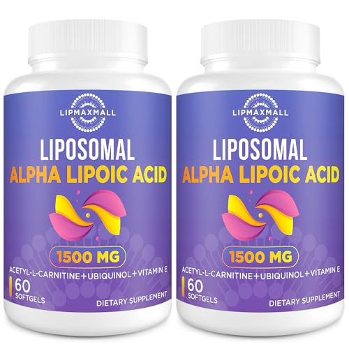 Liposomal Alpha Lipoic Acid 1500mg - with Acetyl-L-Carnitine 900mg & Ubiquinol 100mg 
