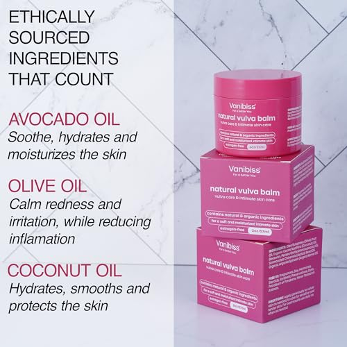 Vanibiss Natural Vulva Balm - Vulva Cream & Tender Skin Care -Topical Vulvar Moisturizer Vanibiss