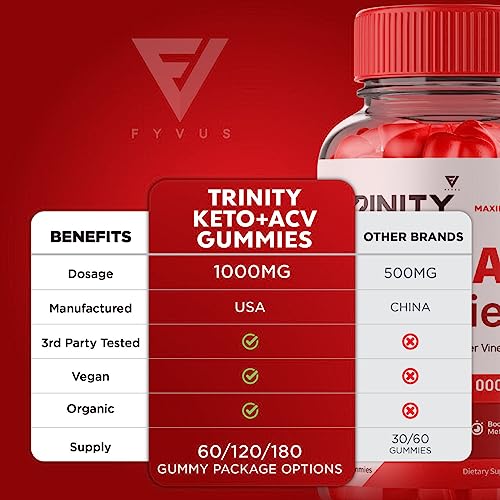 (3 Pack) Trinity Keto, Trinity Keto ACV Gummies - Trinity Keto ACV Gummies Advanced Apple