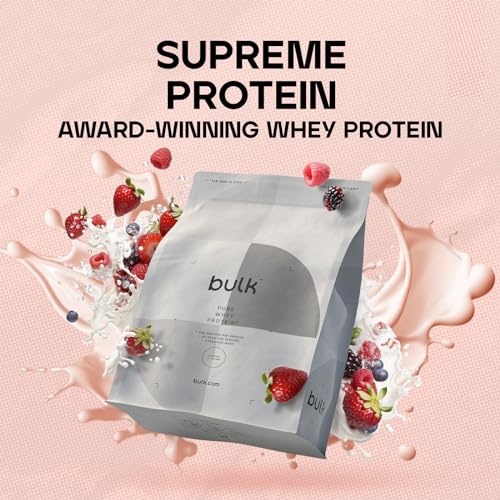 Bulk Pure Whey Protein Powder Shake, Berries and Cream, 2.5 kg, Packaging May Vary Bulk