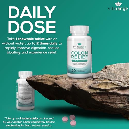 Colon Relief by VitaRange- Fast Constipation and Bloating Relief with Sunfiber Prebiotic Vita Range