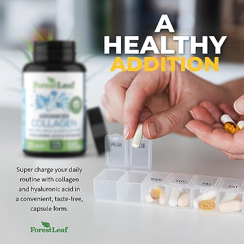 ForestLeaf Multi Collagen Pills with Hyaluronic Acid + Vitamin C, 120 Caps