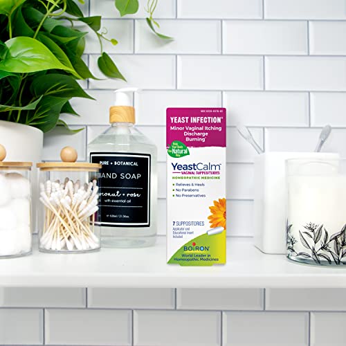 Boiron YeastCalm Homeopathic Suppositories for Yeast Infections, Burning, Discharge Boiron