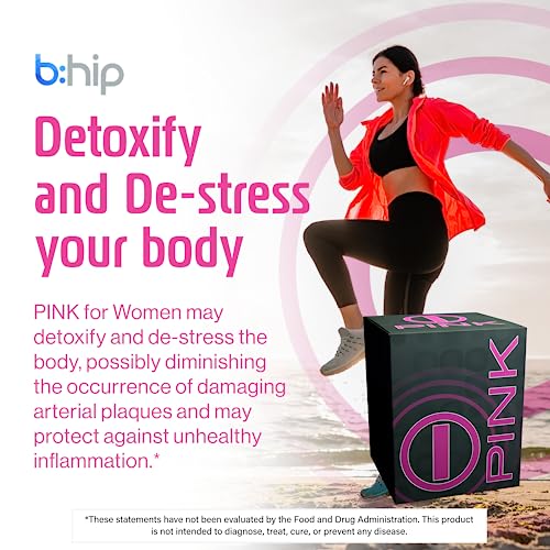 Energy Drink Powder, bHIP Pink for Women 30 Drink Mix Packets. Energy Supplements b:hip