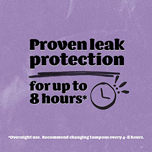 o.b. Organic Tampons, Made with 100% Organic Cotton, Proven 8 Hour Leak Protection, Super, 24 Count o.b.