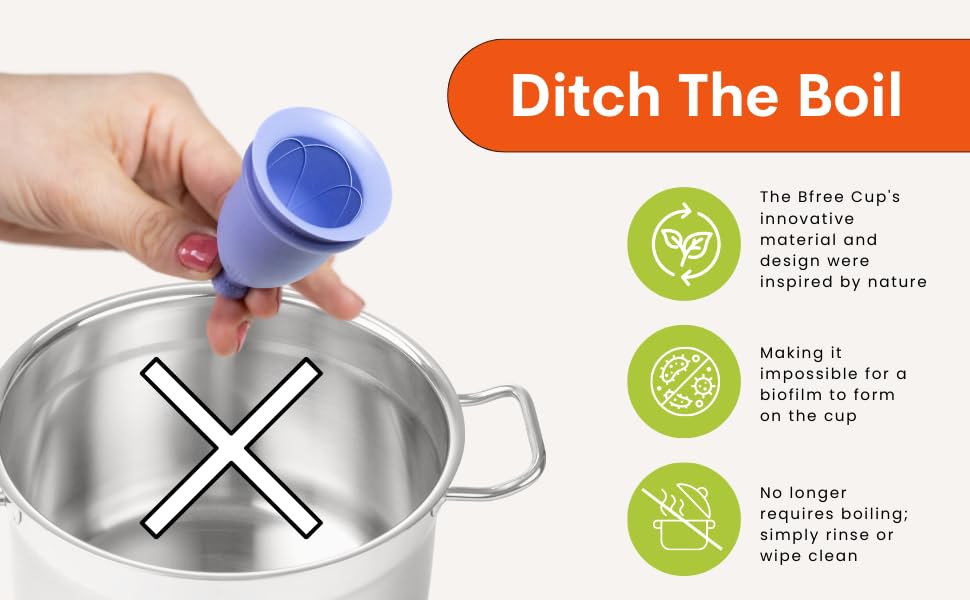 Bfree Menstrual Cup - Reusable Period Cup Leak-Free Eco-Friendly Tampon/Pad Alternative Bfree Cup