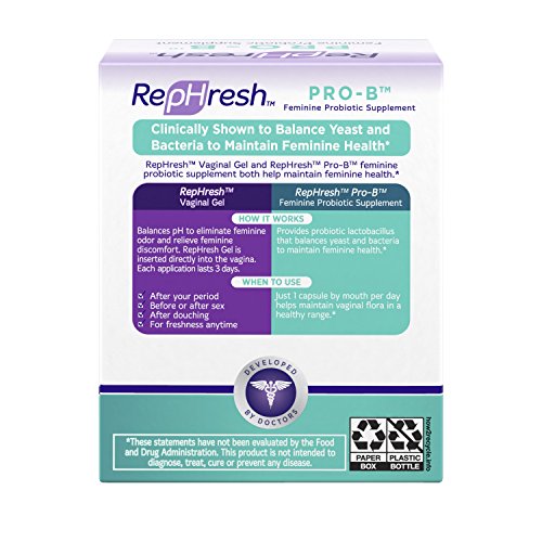 NEW RepHresh Pro-B Feminine Probiotic Supplement Non- Dairy Formula/Vegetarian Capsule, 28ct Rephresh