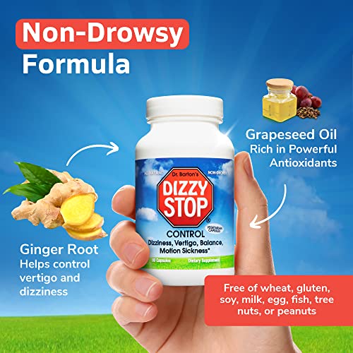 Dizzy Stop Dr. Barton’s All-Natural Vertigo Comfort, Inner Ear Balance Supp