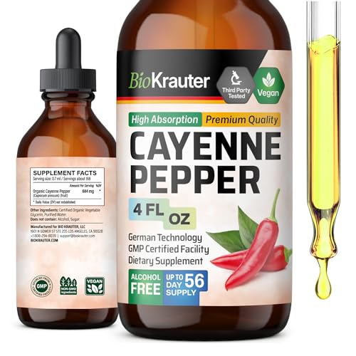 MAUWE HERBS Cayenne Pepper Supplement - Organic Cayenne Pepper Tincture 