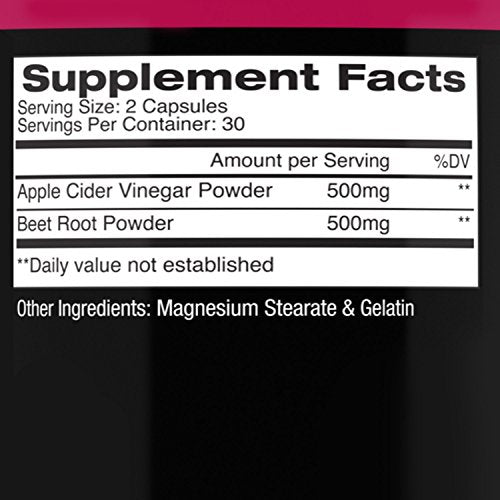 Angry Supplements Apple Cider Vinegar + Beet Root Capsules, Detox Pills, Nitric Oxide Angry Supplements