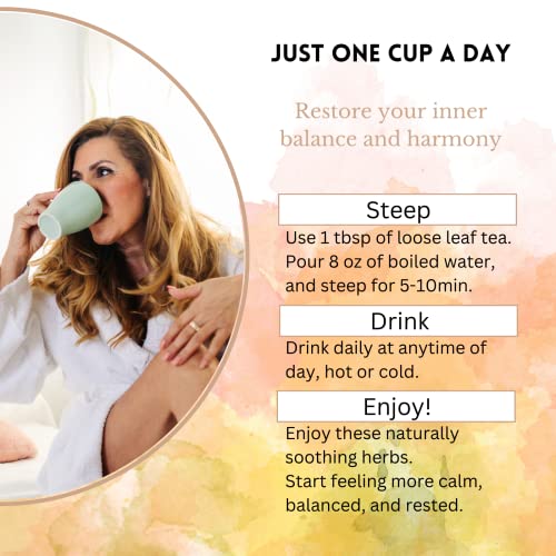 Menopause Tea for Cooling, Hormonal Balance, Relief from Hot Flashes, Night Sweats PCOS Herbal Tea