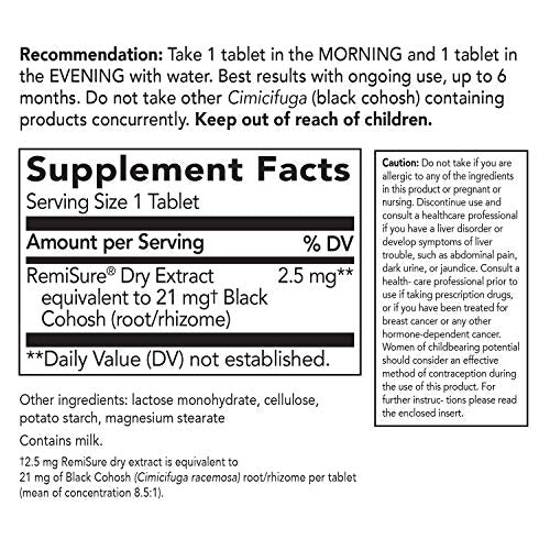 Enzymatic Therapy Remifemin Estrogen-Free Menopause Relief, 120 Tablets Nature's Way