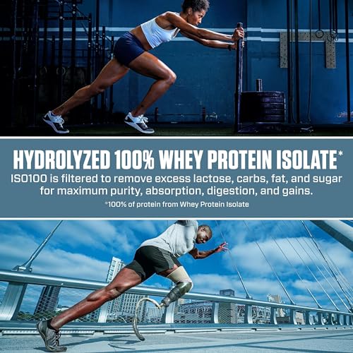 Dymatize ISO100 Hydrolyzed Protein Powder, 100% Whey Isolate Protein, 25g of Protein