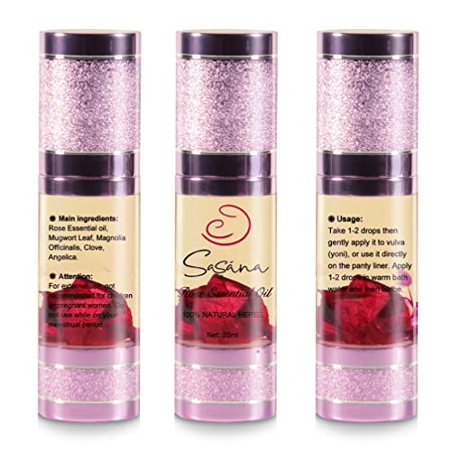 SASÁNA All Natural Feminine Spray - Effective Relief from Dryness, BV, Itch - 100% Organic Yoni Oil SASÁNA