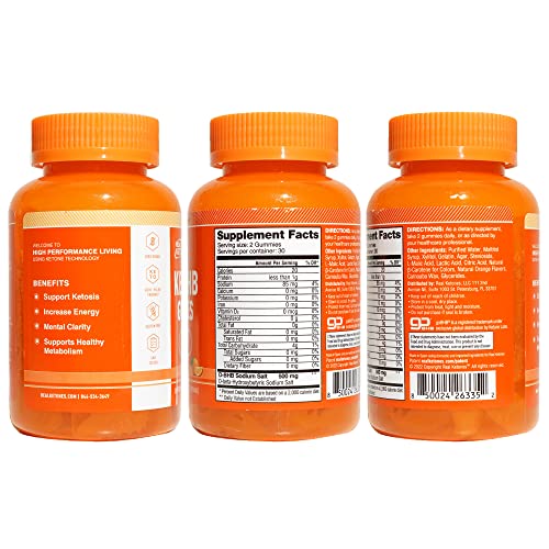Real Ketones Keto BHB Gummies - Keto Gummies with BHB Exogenous Ketones for Enhanced Real Ketones