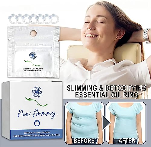14Pcs Superslim S_limming & Detoxifying Essential Oil Ring, Firming Essential Oil Ring