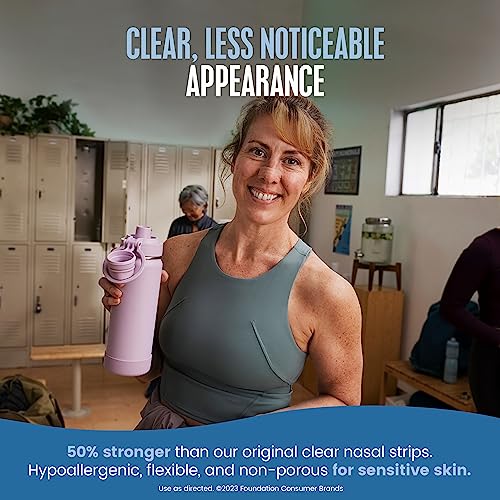 Breathe Right Nasal Strips | Extra Strength | Clear | For Sensitive Skin Breathe Right