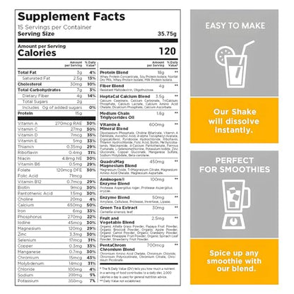 HARMONIFY Meal Replacement Shake for Women with Chocolate Flavor, 15g Plant Based