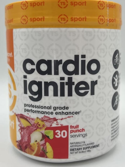 Top Secret Nutrition Cardio Igniter Pre-Workout Supplement with Beta-Alanine, L-Carnitine, and Red Beet Extract, 6.35 oz. (180g), (30 Servings) Fruit Punch