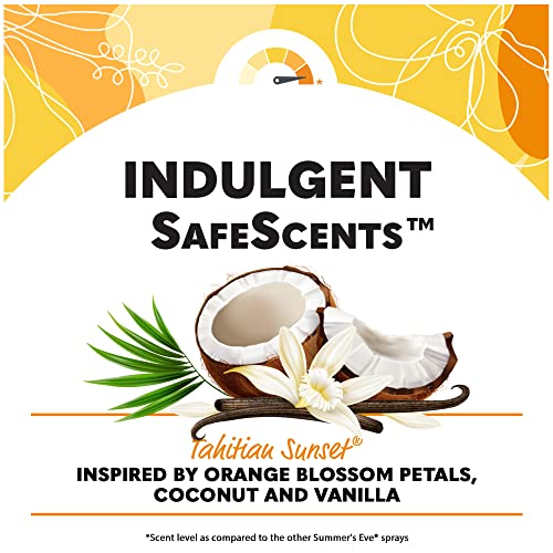 Summer's Eve Tahitian Sunset Daily Feminine Spray, 2 oz, 6 Pack Summer's Eve