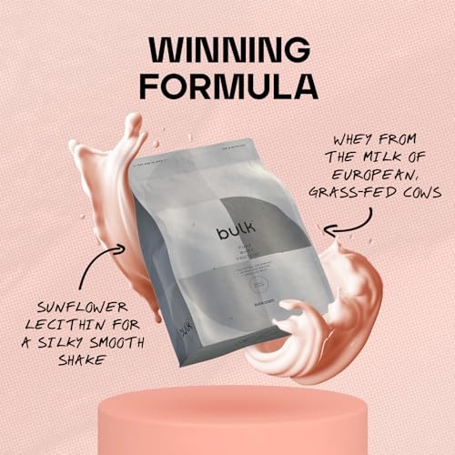 Bulk Pure Whey Protein Powder Shake, Berries and Cream, 1 kg, Packaging May Vary Bulk