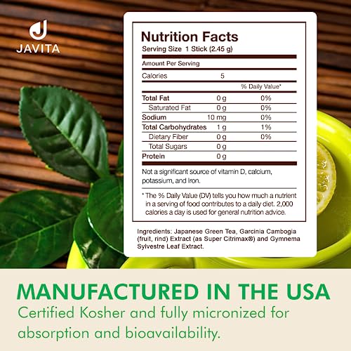 Javita Lean + Green, Premium, 100% Japanese Green Tea, Garcinia Cambogia (as Super Citrimax) Javita