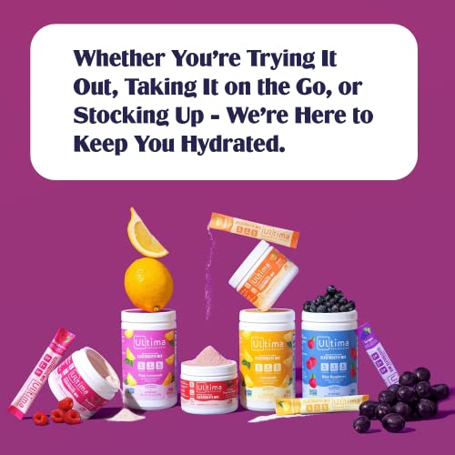 Ultima Replenisher Electrolyte Hydration Drink Mix, Lemonade, 30 Serving Tub 