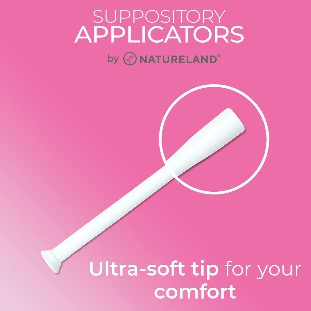 Natureland [40 Count Boric Acid Suppositories 600mg w/ [20 Pack] Vaginal Applicator - Feminine Care Natureland