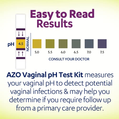 AZO Vaginal pH Test Kit, Clinically-Tested Vaginal Infection Test Kit, Fast & Accurate Results AZO