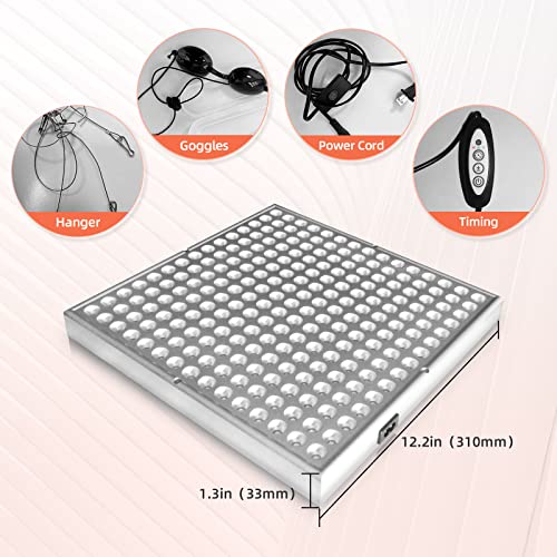 TherapSky Red Light Therapy Device 45W LED Red Infrared Light Therapy Lamp w/Remote Control and Timer therapsky