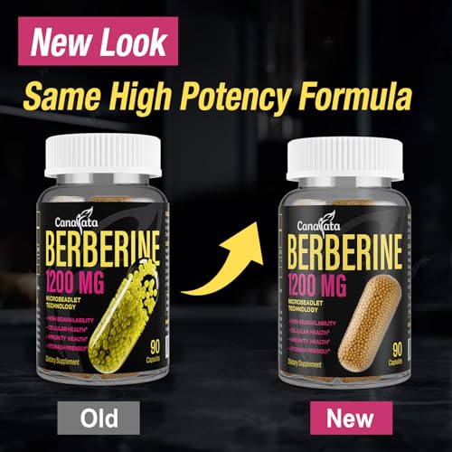 Berberine Supplement 1200mg Berberine HCL - High Bioavailability Microbeadlet Complex Canarata