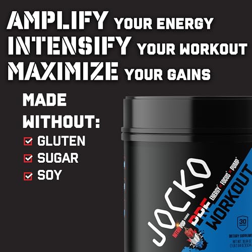 JOCKO FUEL Ultimate Pre Workout Powder - Pre-Workout Energy Powder Drink for Men