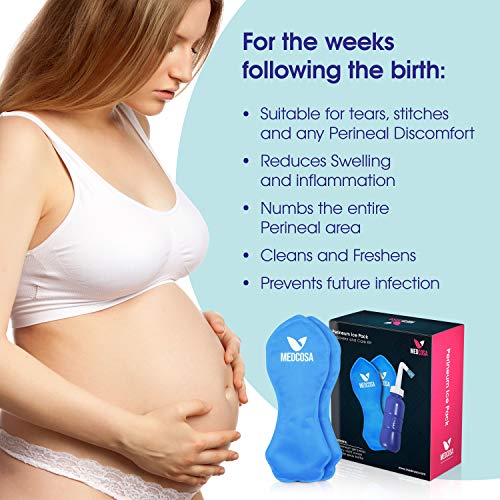 Medcosa Female Ice Pack and Perineal Bottle Set | Reusable Perineal Cold Packs & Portable Bidet Spray BottleMedcosa Female Ice Pack and Perineal Bottle Set | Reusable Perineal Cold Packs & Portable Bidet Spray Bottle Medcosa