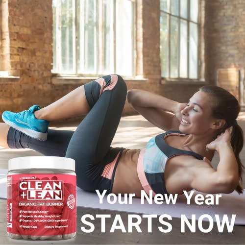 Clean+Lean-Organic Fat Burner by FitFarm USA - Worlds First Organic Fat Burner Supports