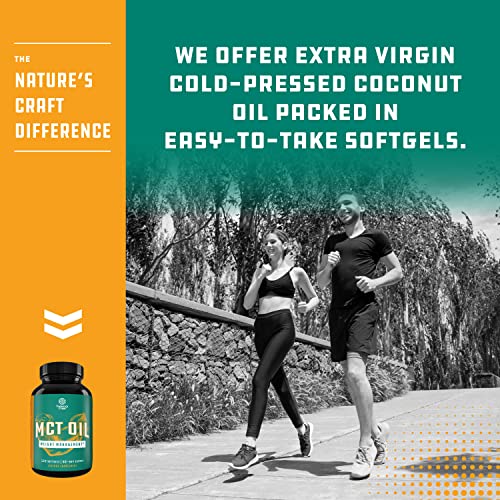 C8 MCT Coconut Oil Softgels - MCT Oil Keto Pills with Caprylic Acid Coconut Oil Natures Craft