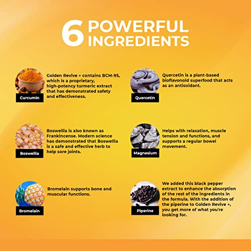 UpWellness Golden Revive + Joint Support with Quercetin, Magnesium, and Turmeric UpWellness Nutrient-Rich Living