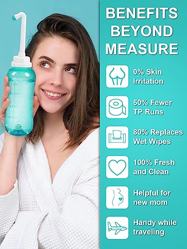 Peri Bottle for Postpartum & Perineal Care,Portable Travel Bidet for Personal Hygiene Cleaning,16.9 OZ PropoDusche