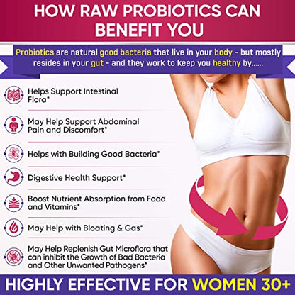 Dr. Formulated Raw Probiotics for Women 100 Billion CFUs with Prebiotics