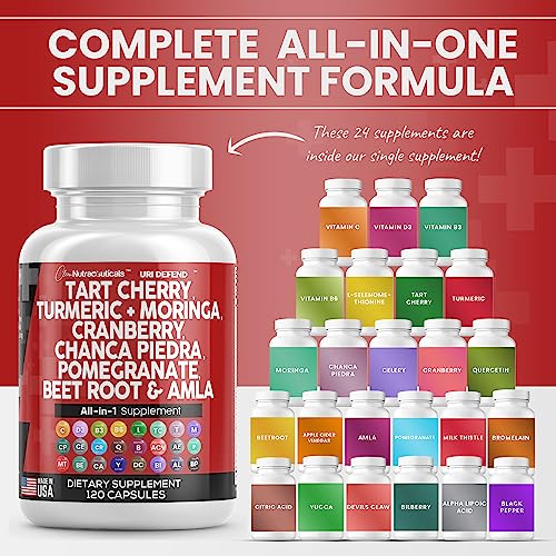 Tart Cherry Extract Capsules 20,000mg with Turmeric 8000mg Moringa