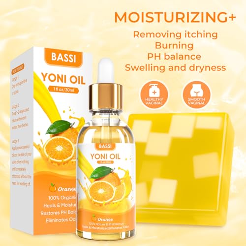 Yoni Soap & Yoni Oil & Feminine Wash Set for Women, Yoni Wash for Vaginal Ph Balance Remove BASSI