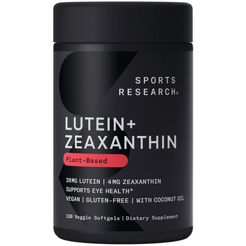 Sports Research Vegan Lutein + Zeaxanthin (20mg) with Organic Coconut Sports Research