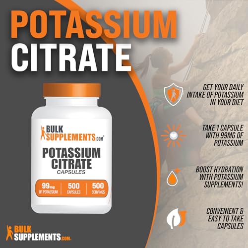 BulkSupplements.com Potassium Citrate Capsules - Potassium Supplement, Potassium BULKSUPPLEMENTS.COM