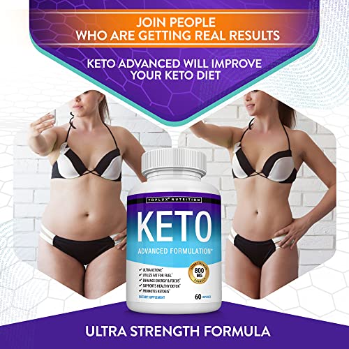 Toplux Keto Pills Ketosis Diet - Natural Ketosis Using Ketone & Ketogenic Diet, Support Toplux