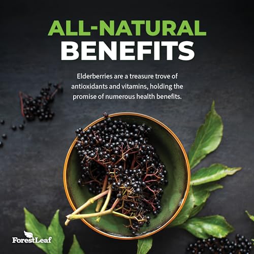 ForestLeaf Sambucus Elderberry with Vitamin C and Zinc - 9000mg Ult