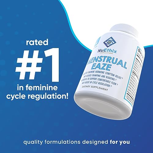 NuEthix Formulations Menstrual Eaze Dietary Supplement, Targeted Feminine Hormone Symptom Relief NuEthix Formulations