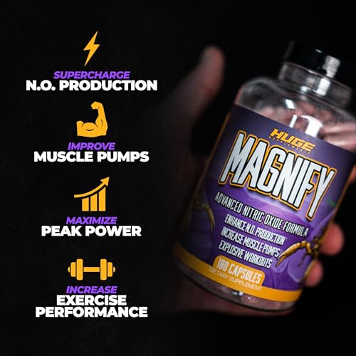 Huge Supplements Magnify, Pump Pills & Nitric Oxide Supplement, Scientifically Based