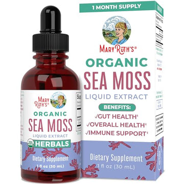 MaryRuth's Irish Sea Moss Liquid Drops | Sugar Free | SeaMoss for Gut Health and Immune