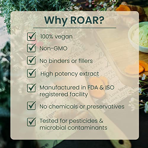 Roar to Life Naturally Shatavari 1200 mg Natural Ayurvedic Vegetarian Capsules Supplement ROAR TO LIFE .......... NATURALLY