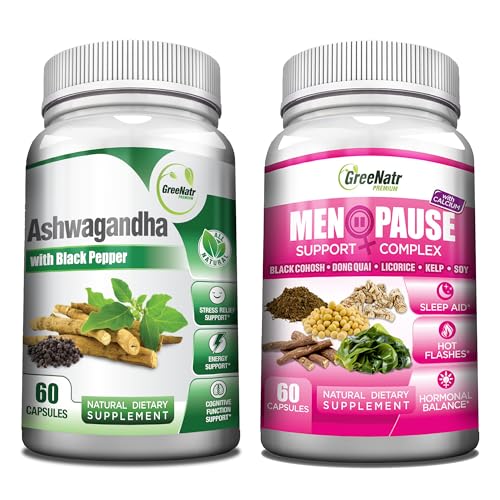 GreeNatr Total Wellness Support with Ashwagandha Capsules with Black Pepper for Enhanced Absorption